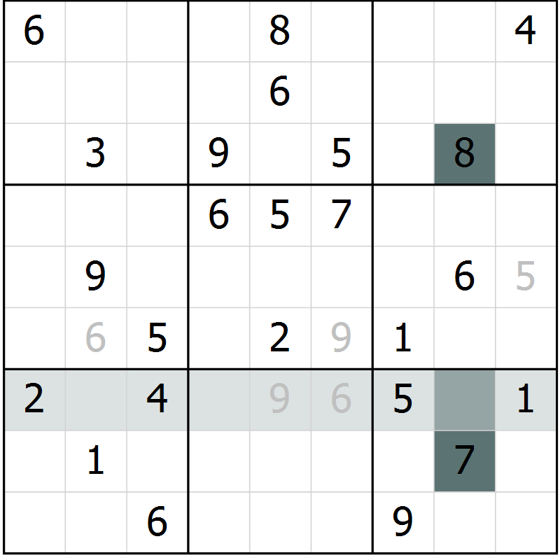 Position des candidats pour la solution de la Gr 1 page 3 du magazine de sudoku Expert n° 013