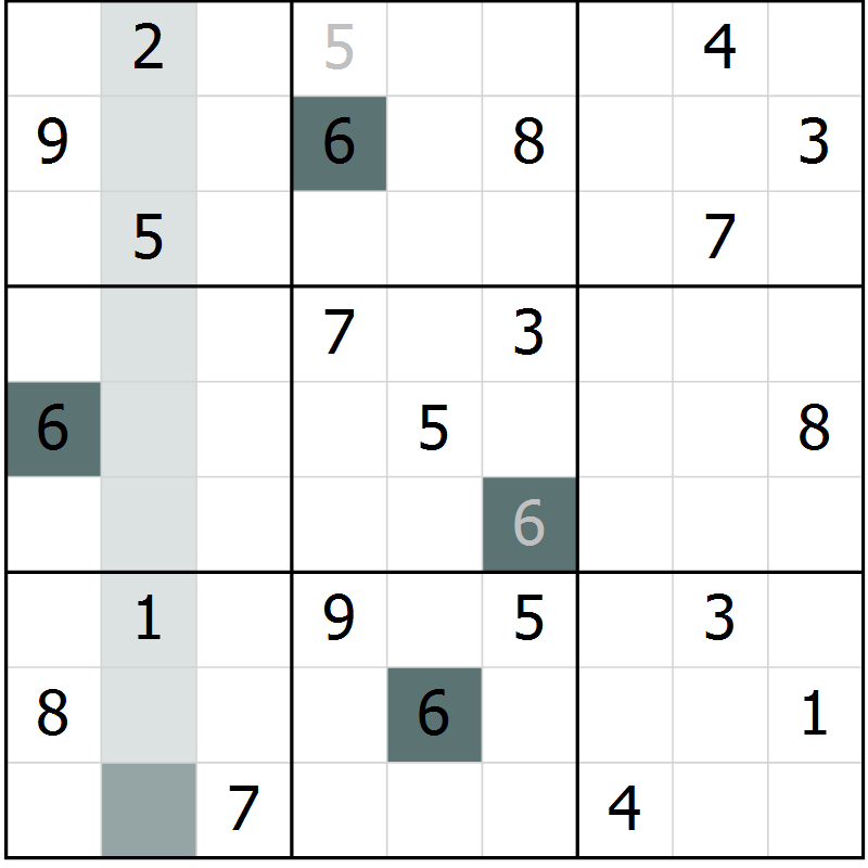 Position des candidats pour la solution de la Gr 10 page 12 du magazine de sudoku Expert n° 013