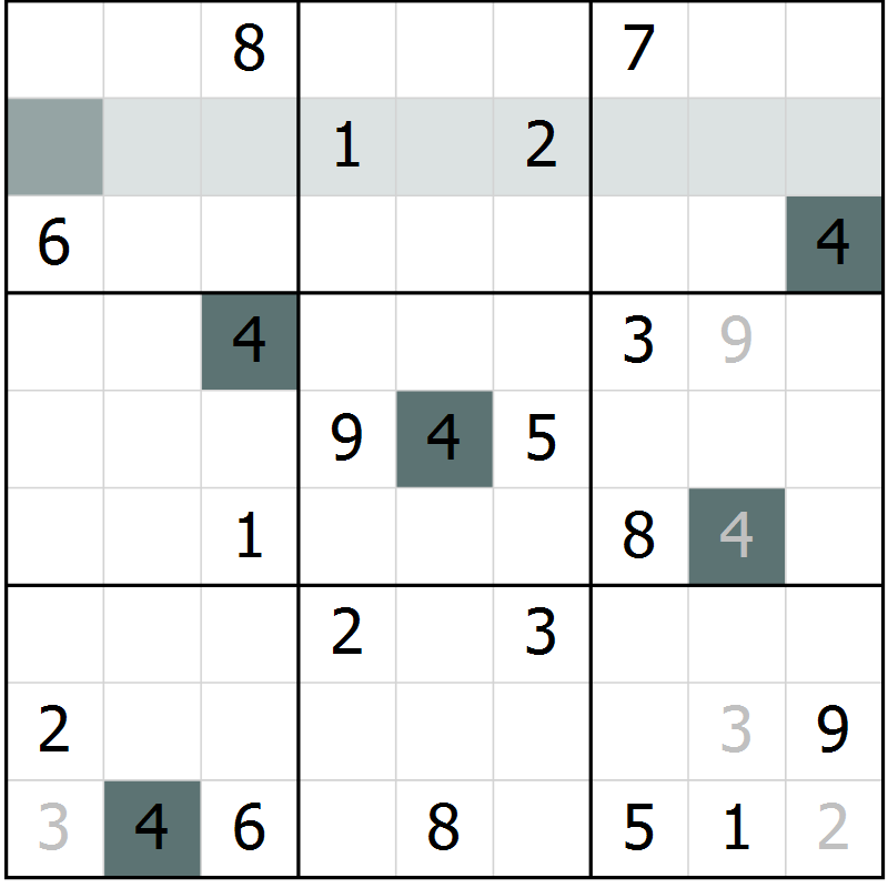 Position des candidats pour la solution de la Gr 11 page 13 du magazine de sudoku Expert n° 013
