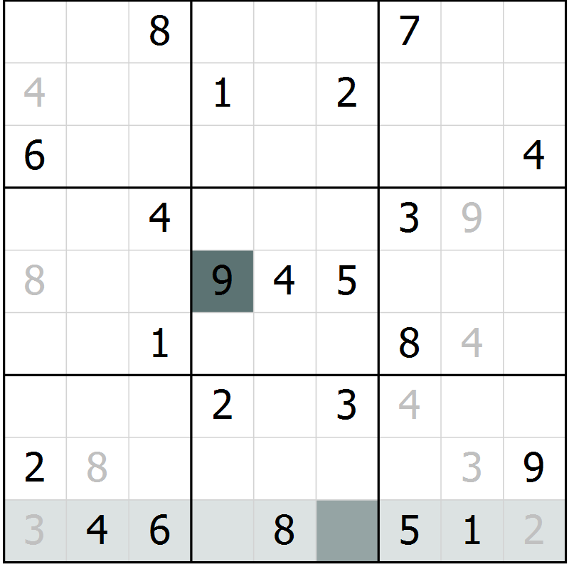 Position des candidats pour la solution de la Gr 11 page 13 du magazine de sudoku Expert n° 013