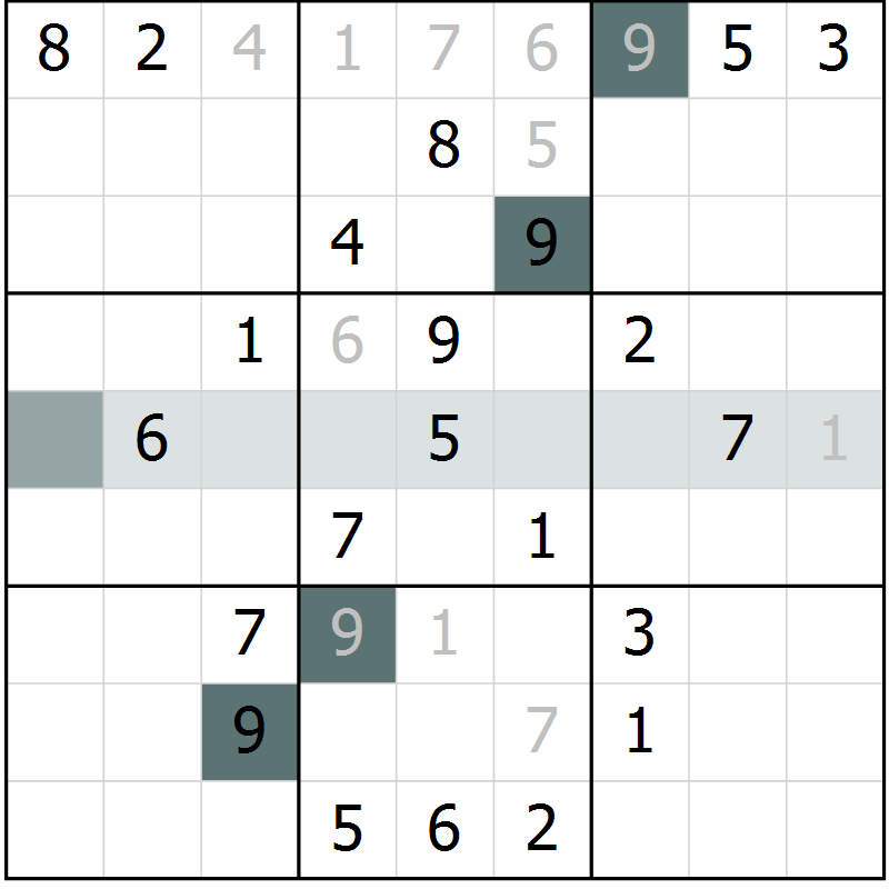 Position des candidats pour la solution de la Gr 12 page 14 du magazine de sudoku Expert n° 013