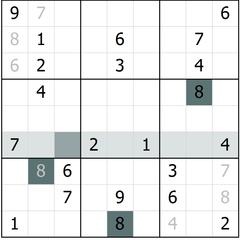 Position des candidats pour la solution de la Gr 13 page 15 du magazine de sudoku Expert n° 013