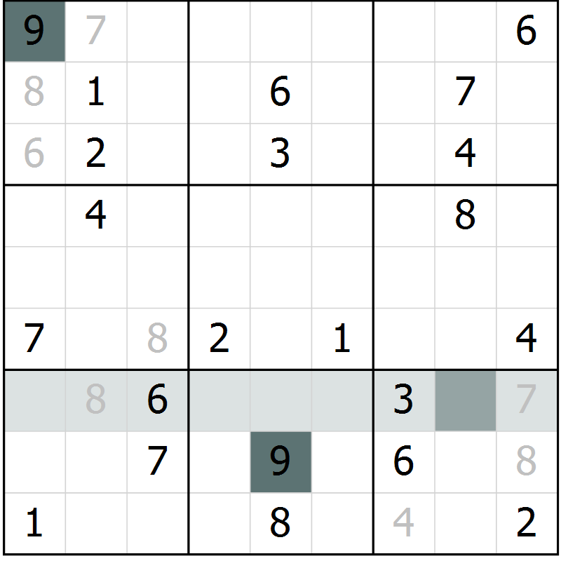 Position des candidats pour la solution de la Gr 13 page 15 du magazine de sudoku Expert n° 013