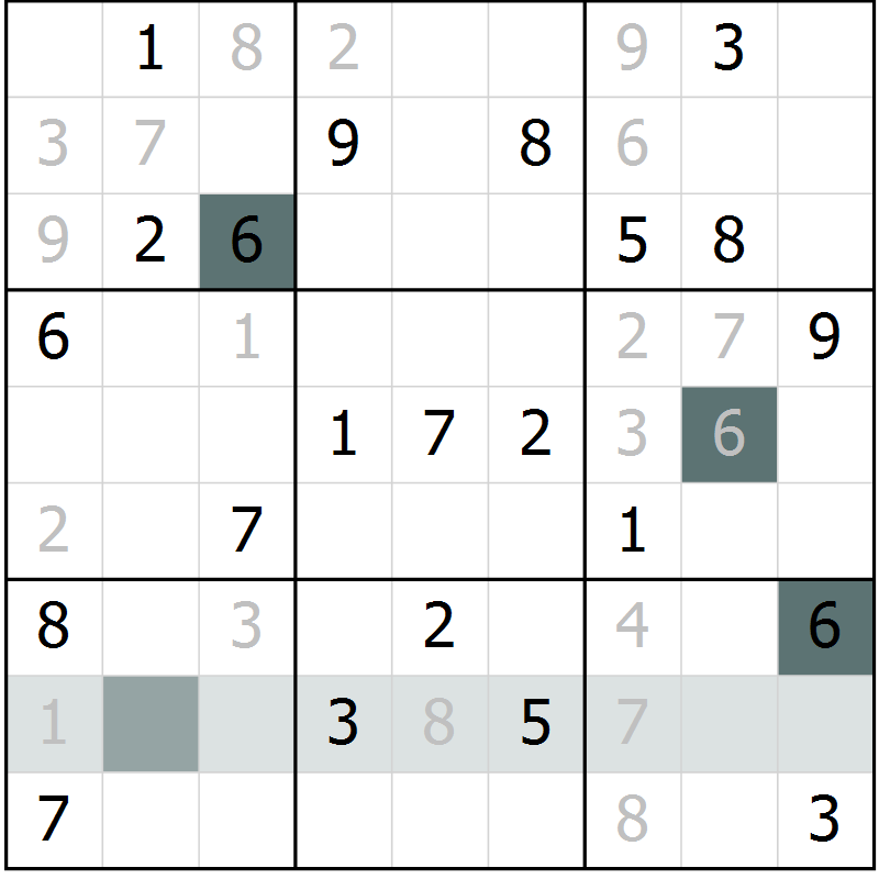 Position des candidats pour la solution de la Gr 14 page 16 du magazine de sudoku Expert n° 013