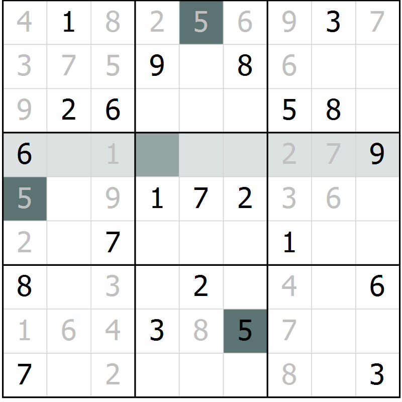 Position des candidats pour la solution de la Gr 14 page 16 du magazine de sudoku Expert n° 013