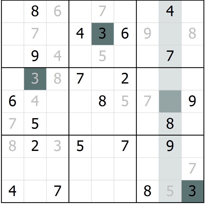 Position des candidats pour la solution de la Gr 15 page 17 du magazine de sudoku Expert n° 013