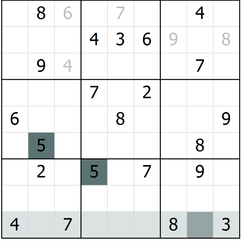 Position des candidats pour la solution de la Gr 15 page 17 du magazine de sudoku Expert n° 013