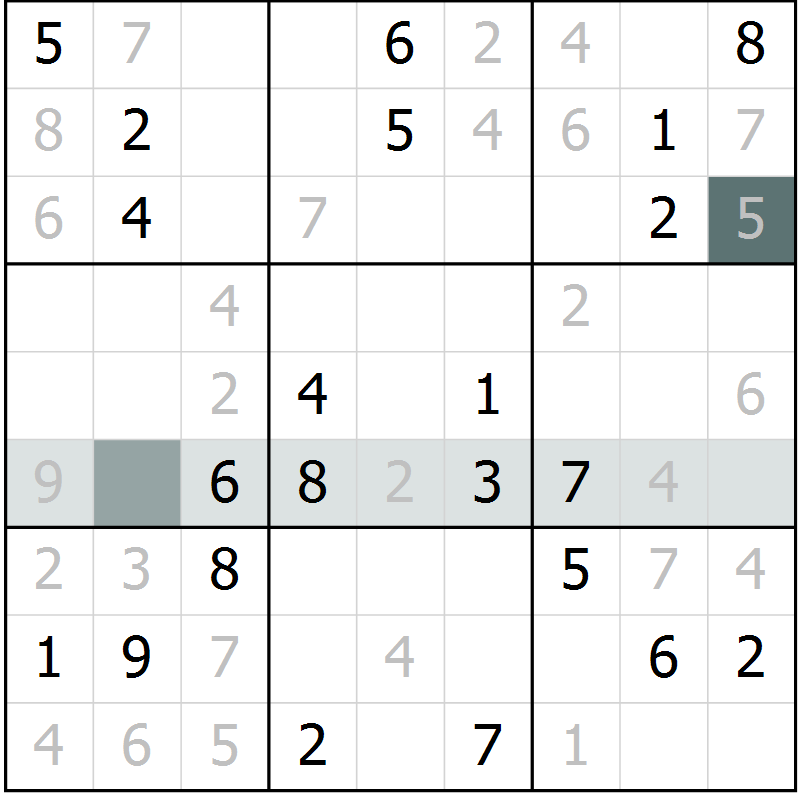 Position des candidats pour la solution de la Gr 16 page 18 du magazine de sudoku Expert n° 013