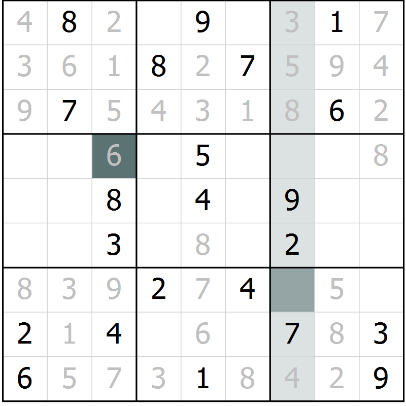 Position des candidats pour la solution de la Gr 17 page 19 du magazine de sudoku Expert n° 013