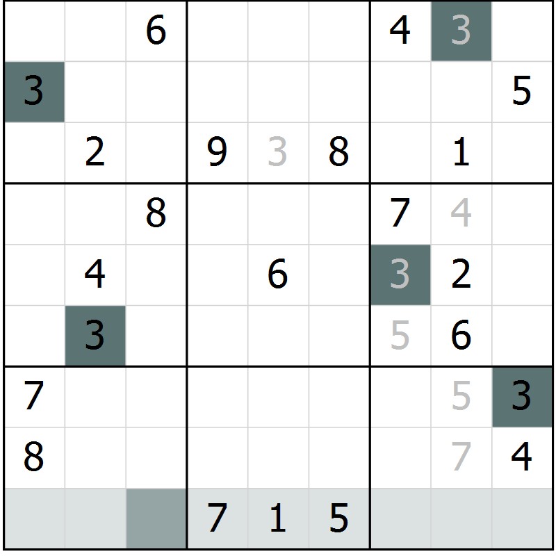 Position des candidats pour la solution de la Gr 19 page 21 du magazine de sudoku Expert n° 013