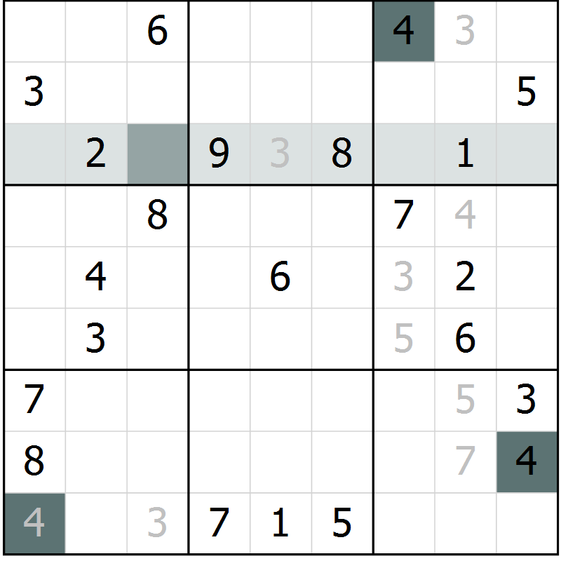 Position des candidats pour la solution de la Gr 19 page 21 du magazine de sudoku Expert n° 013