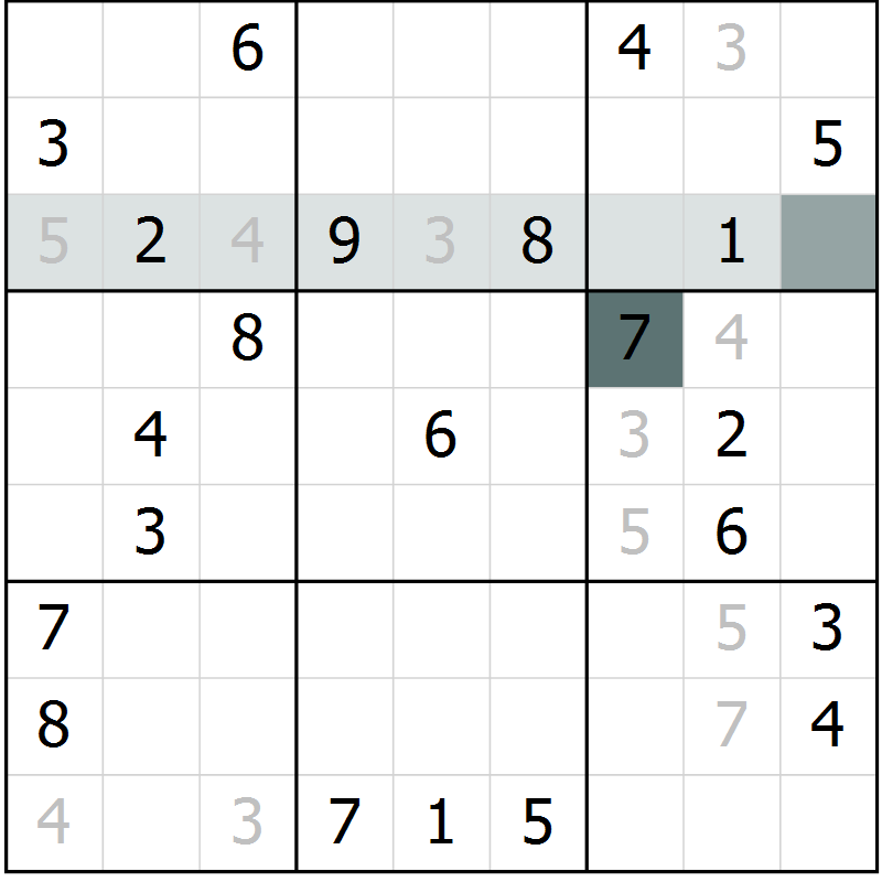 Position des candidats pour la solution de la Gr 19 page 21 du magazine de sudoku Expert n° 013