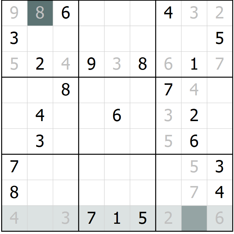Position des candidats pour la solution de la Gr 19 page 21 du magazine de sudoku Expert n° 013