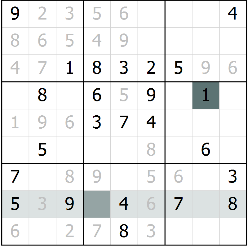 Position des candidats pour la solution de la Gr 2 page 4 du magazine de sudoku Expert n° 013