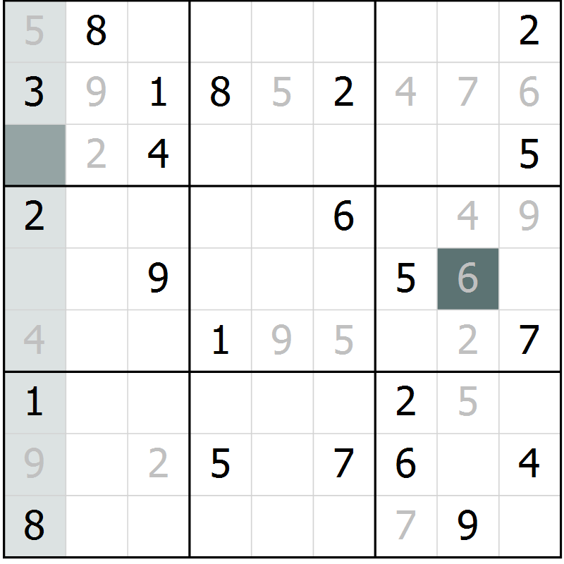 Position des candidats pour la solution de la Gr 20 page 22 du magazine de sudoku Expert n° 013