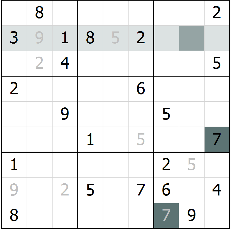 Position des candidats pour la solution de la Gr 20 page 22 du magazine de sudoku Expert n° 013