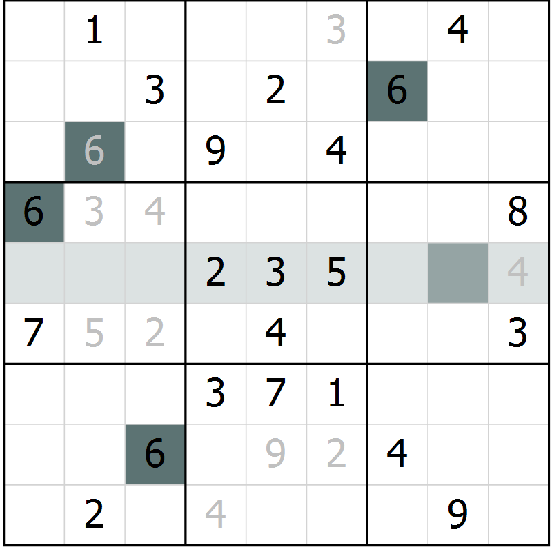 Position des candidats pour la solution de la Gr 22 page 24 du magazine de sudoku Expert n° 013