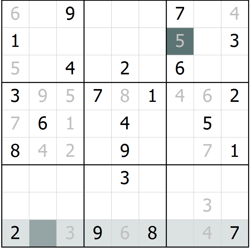 Position des candidats pour la solution de la Gr 24 page 26 du magazine de sudoku Expert n° 013