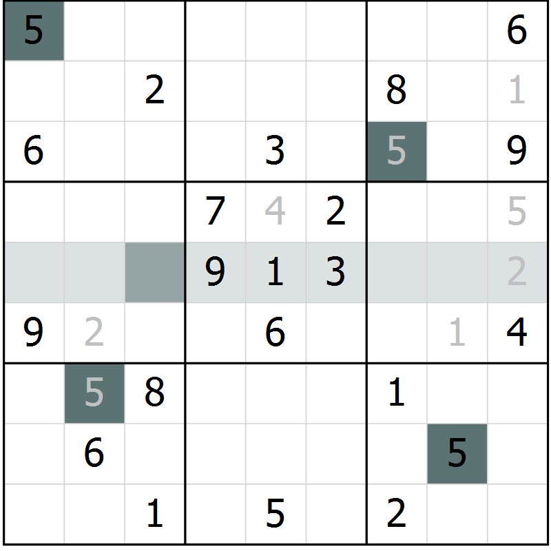 Position des candidats pour la solution de la Gr 26 page 28 du magazine de sudoku Expert n° 013
