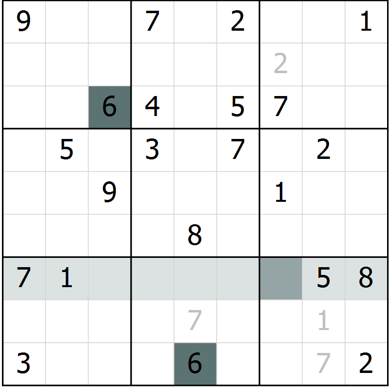 Position des candidats pour la solution de la Gr 28 page 30 du magazine de sudoku Expert n° 013