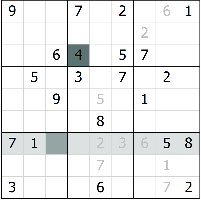 Position des candidats pour la solution de la Gr 28 page 30 du magazine de sudoku Expert n° 013