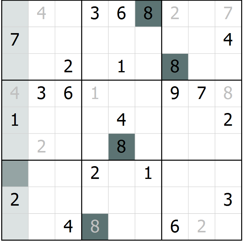 Position des candidats pour la solution de la Gr 30 page 32 du magazine de sudoku Expert n° 013