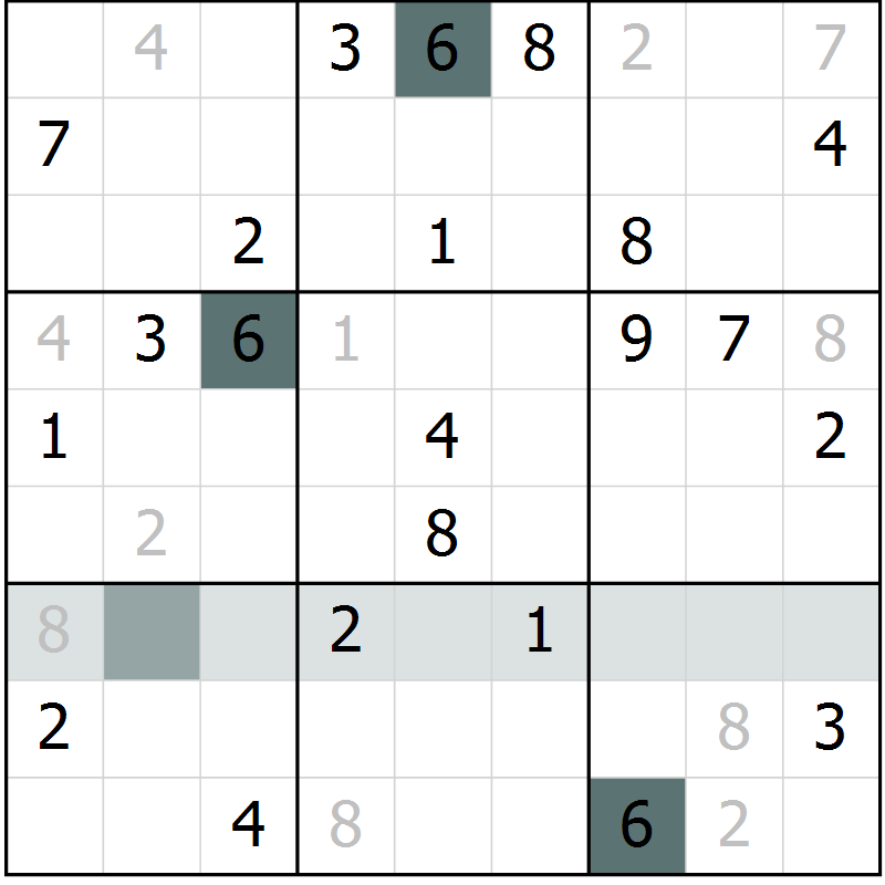 Position des candidats pour la solution de la Gr 30 page 32 du magazine de sudoku Expert n° 013