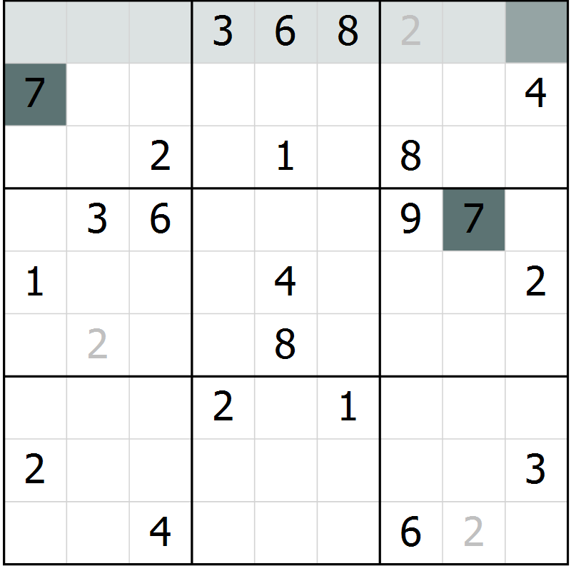 Position des candidats pour la solution de la Gr 30 page 32 du magazine de sudoku Expert n° 013
