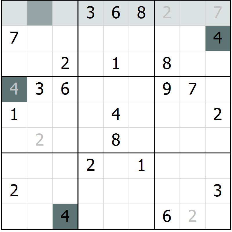 Position des candidats pour la solution de la Gr 30 page 32 du magazine de sudoku Expert n° 013