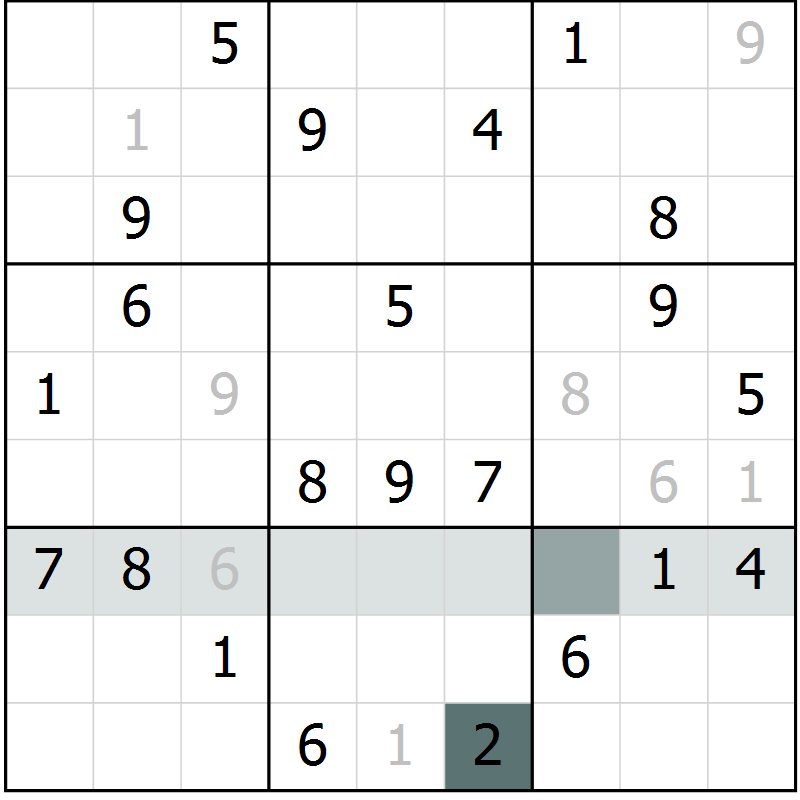 Position des candidats pour la solution de la Gr 31 page 33 du magazine de sudoku Expert n° 013