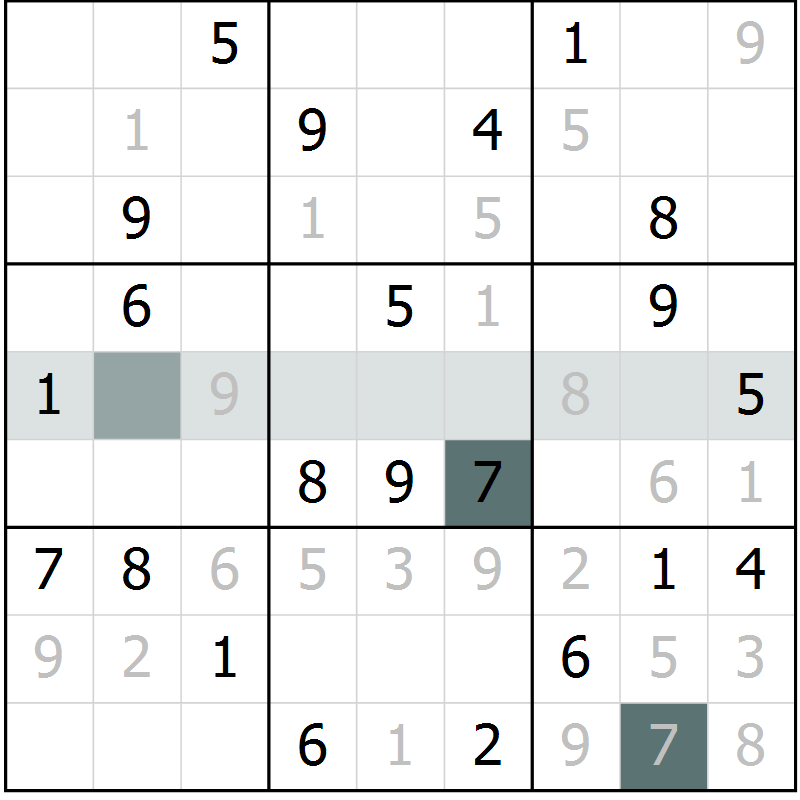 Position des candidats pour la solution de la Gr 31 page 33 du magazine de sudoku Expert n° 013