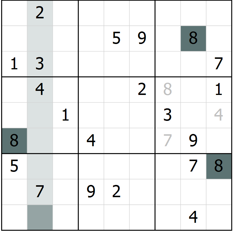Position des candidats pour la solution de la Gr 32 page 34 du magazine de sudoku Expert n° 013