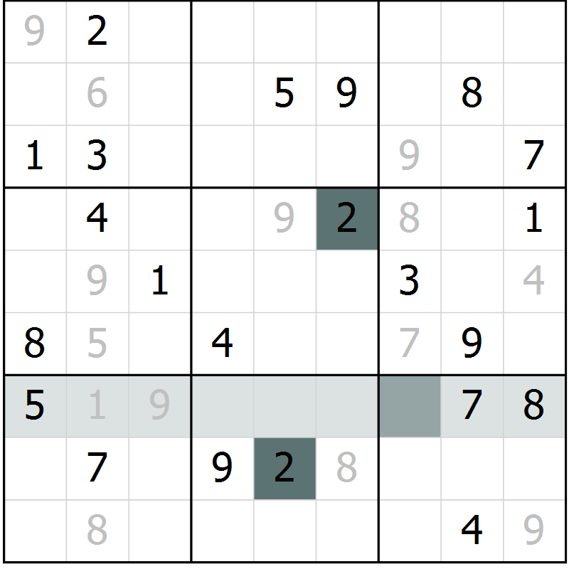 Position des candidats pour la solution de la Gr 32 page 34 du magazine de sudoku Expert n° 013