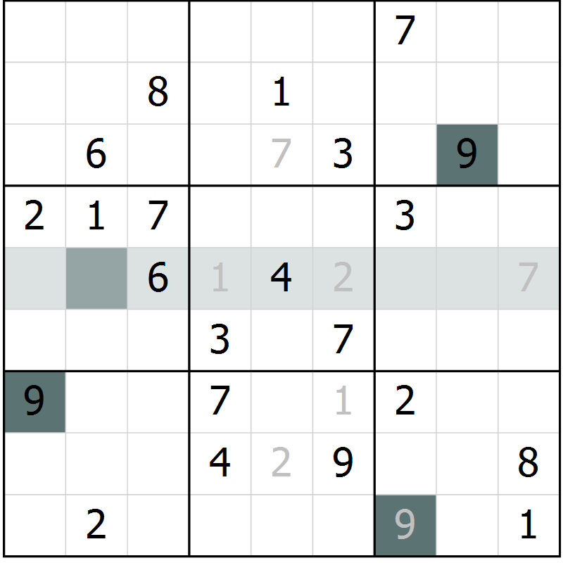 Position des candidats pour la solution de la Gr 33 page 35 du magazine de sudoku Expert n° 013