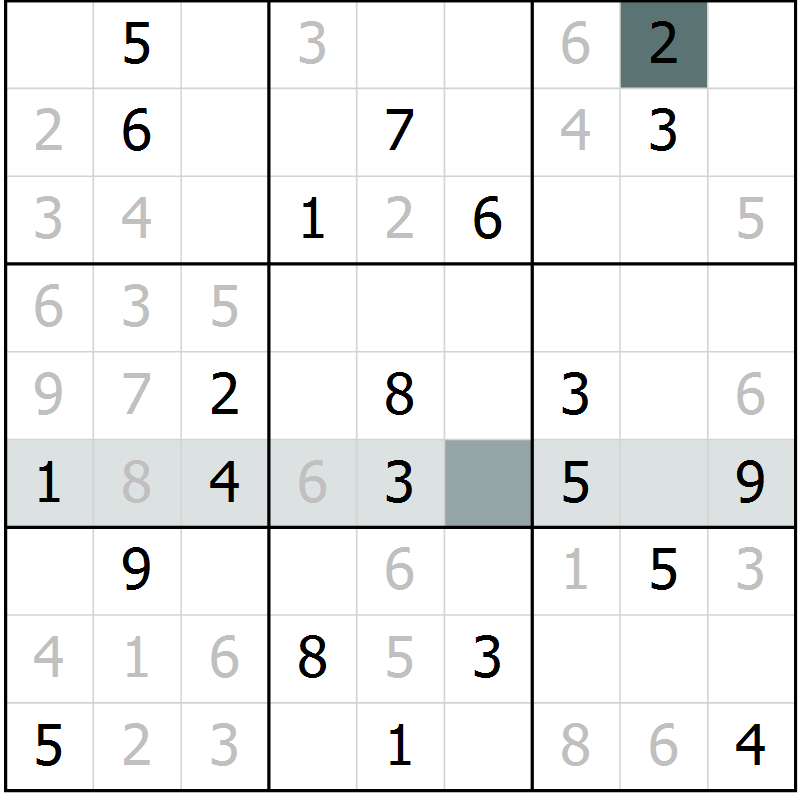 Position des candidats pour la solution de la Gr 34 page 36 du magazine de sudoku Expert n° 013