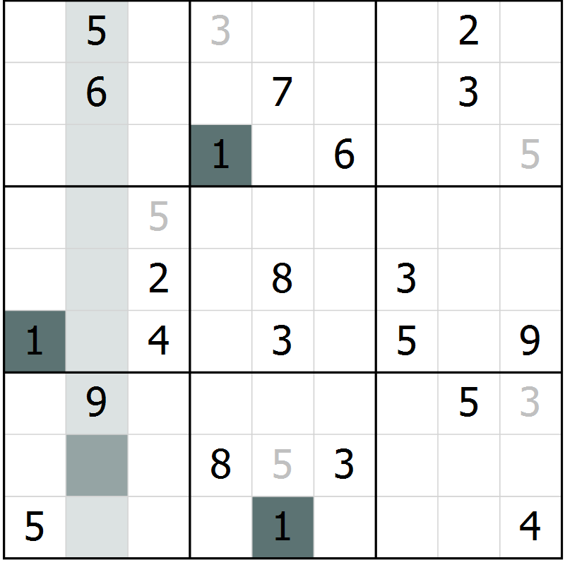Position des candidats pour la solution de la Gr 34 page 36 du magazine de sudoku Expert n° 013