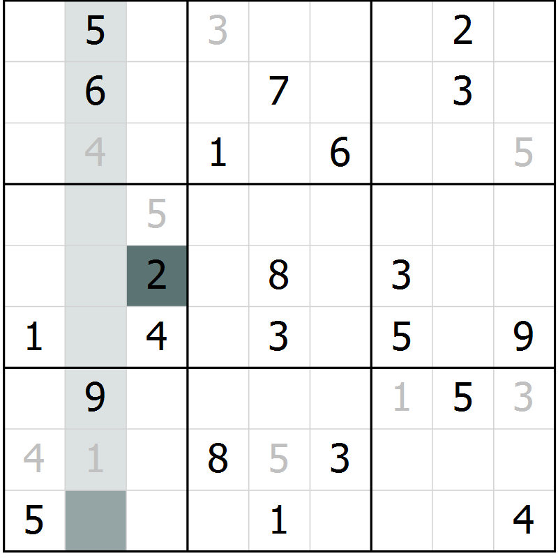 Position des candidats pour la solution de la Gr 34 page 36 du magazine de sudoku Expert n° 013