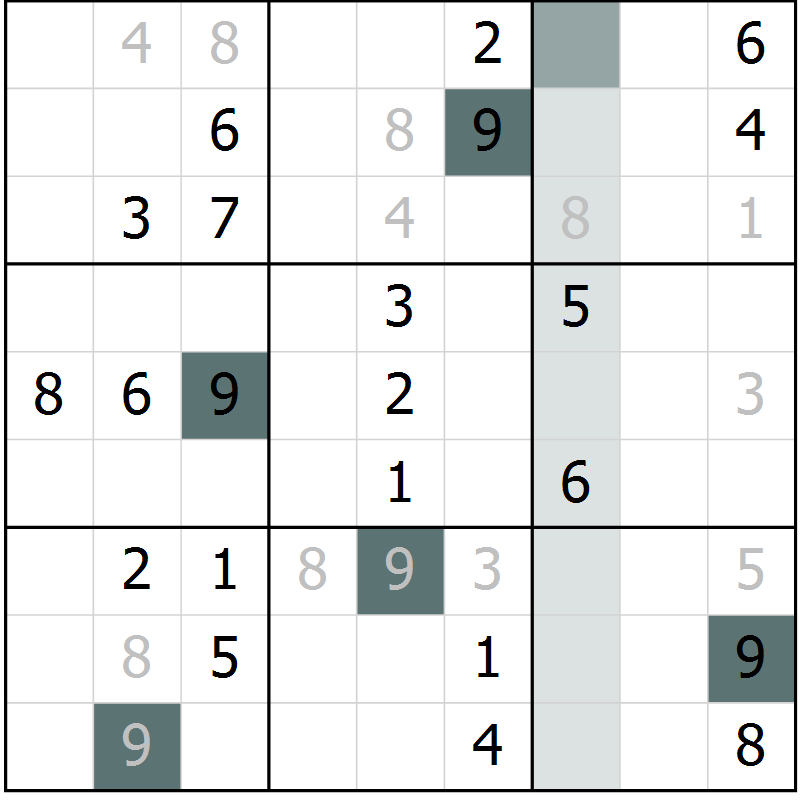 Position des candidats pour la solution de la Gr 35 page 37 du magazine de sudoku Expert n° 013
