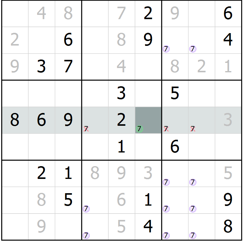 Position des candidats pour la solution de la Gr 35 page 37 du magazine de sudoku Expert n° 013