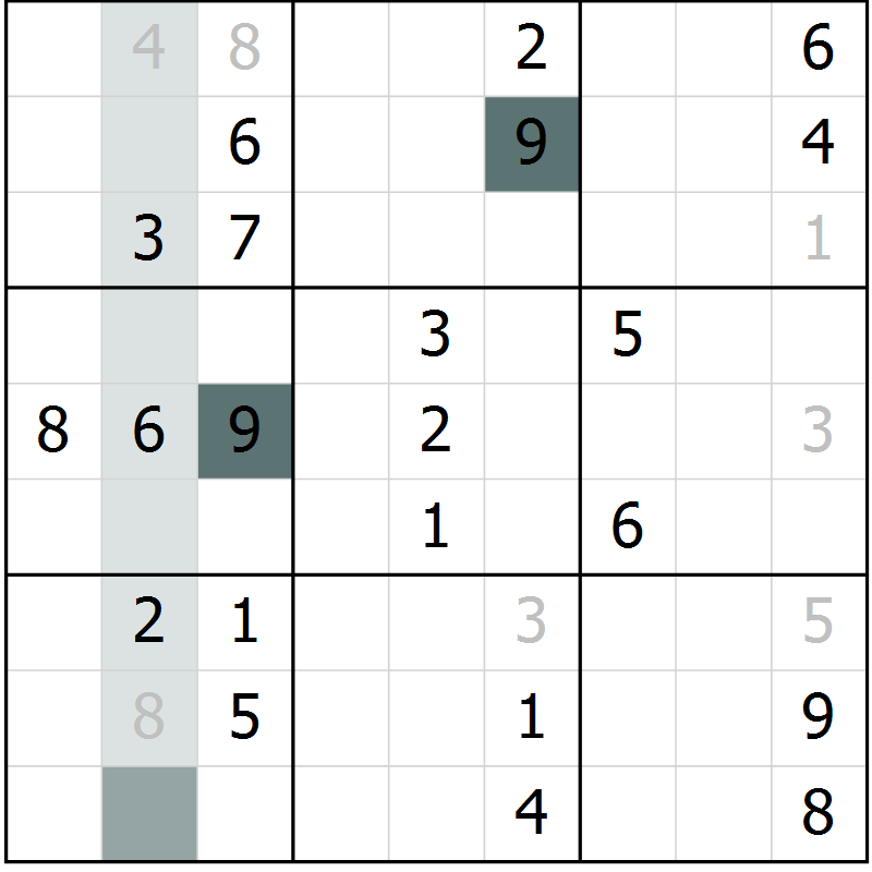 Position des candidats pour la solution de la Gr 35 page 37 du magazine de sudoku Expert n° 013