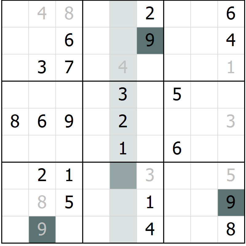 Position des candidats pour la solution de la Gr 35 page 37 du magazine de sudoku Expert n° 013