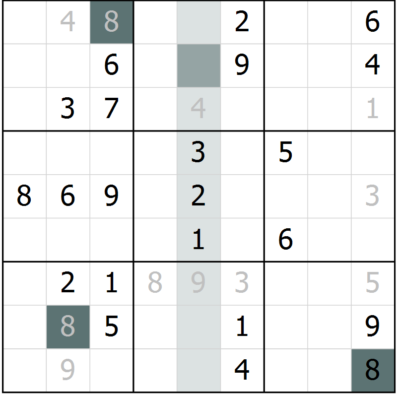 Position des candidats pour la solution de la Gr 35 page 37 du magazine de sudoku Expert n° 013