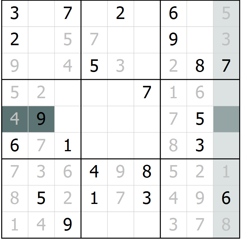 Position des candidats pour la solution de la Gr 36 page 38 du magazine de sudoku Expert n° 013