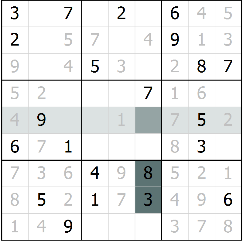 Position des candidats pour la solution de la Gr 36 page 38 du magazine de sudoku Expert n° 013