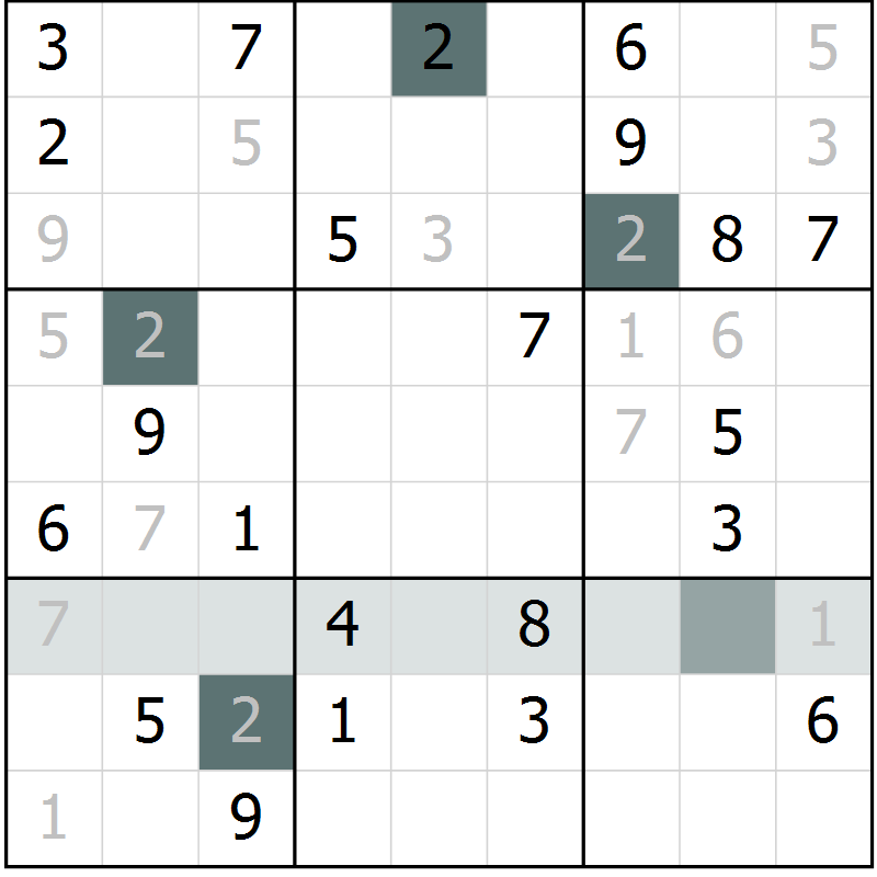 Position des candidats pour la solution de la Gr 36 page 38 du magazine de sudoku Expert n° 013