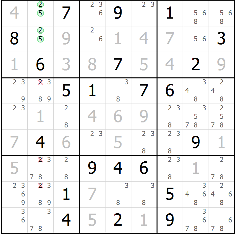 Position des candidats pour la solution de la Gr 37 page 39 du magazine de sudoku Expert n° 013