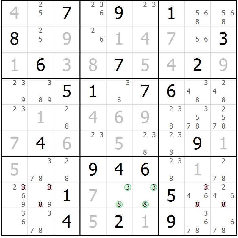 Position des candidats pour la solution de la Gr 37 page 39 du magazine de sudoku Expert n° 013