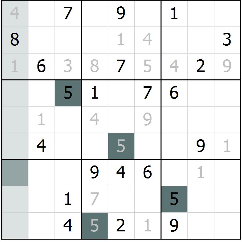 Position des candidats pour la solution de la Gr 37 page 39 du magazine de sudoku Expert n° 013