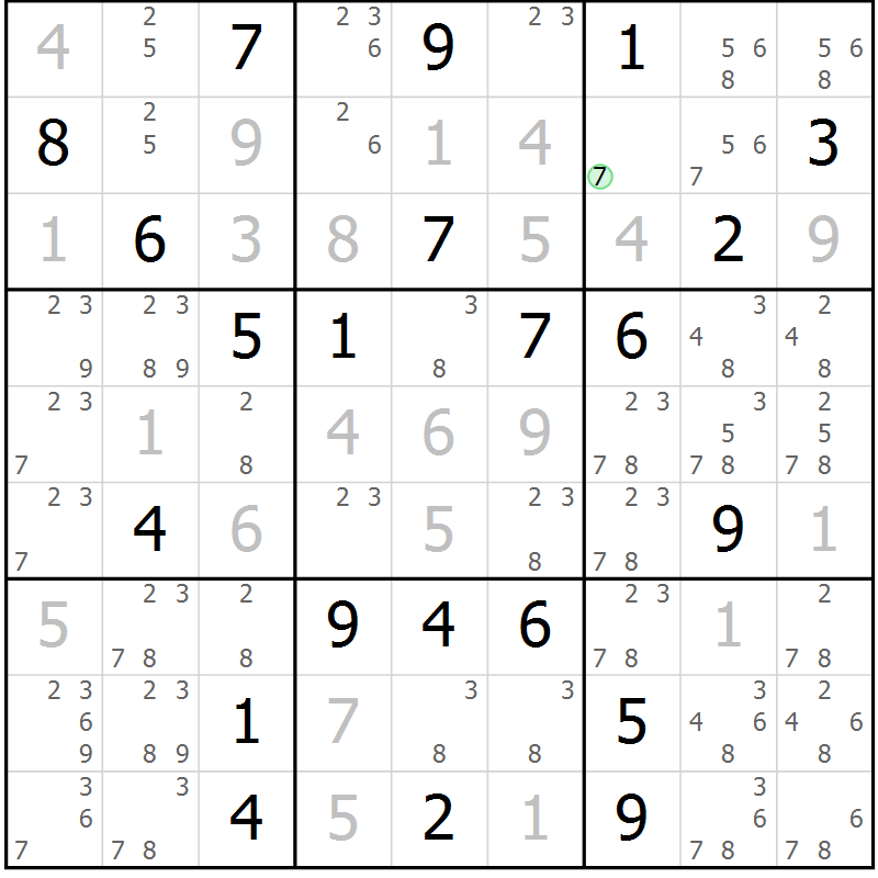 Position des candidats pour la solution de la Gr 37 page 39 du magazine de sudoku Expert n° 013