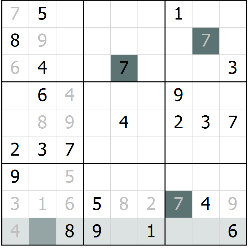 Position des candidats pour la solution de la Gr 38 page 40 du magazine de sudoku Expert n° 013